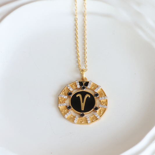 Aries zodiac pendant