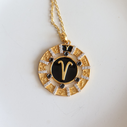Aries zodiac pendant
