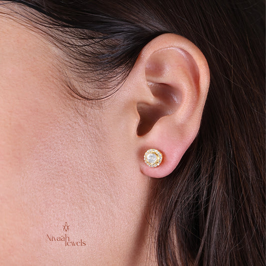 classic studs with jaali work