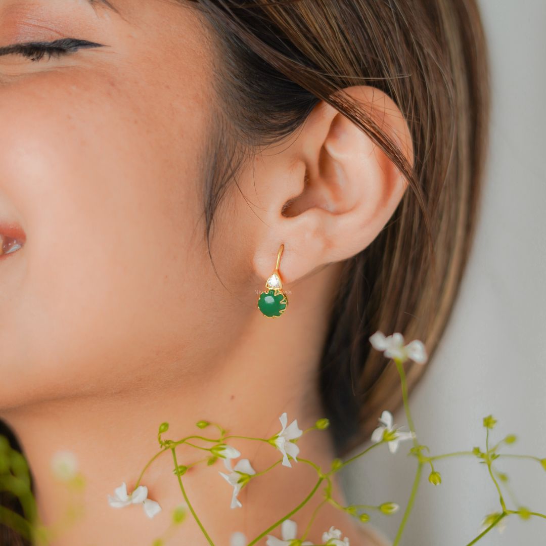 'Bloom' Green Earrings