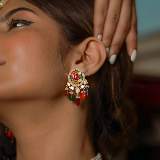 'SEHER' Navratna Earrings