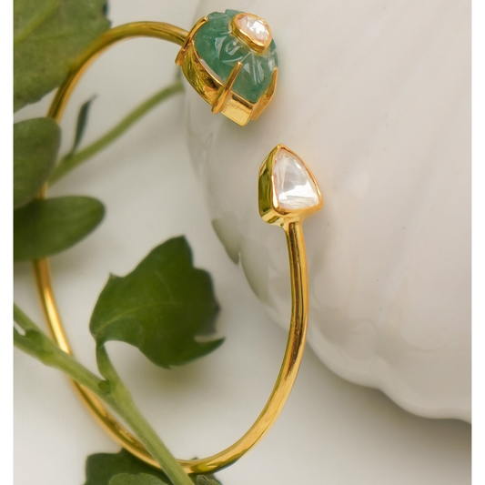 Polki and carved stone Bracelet