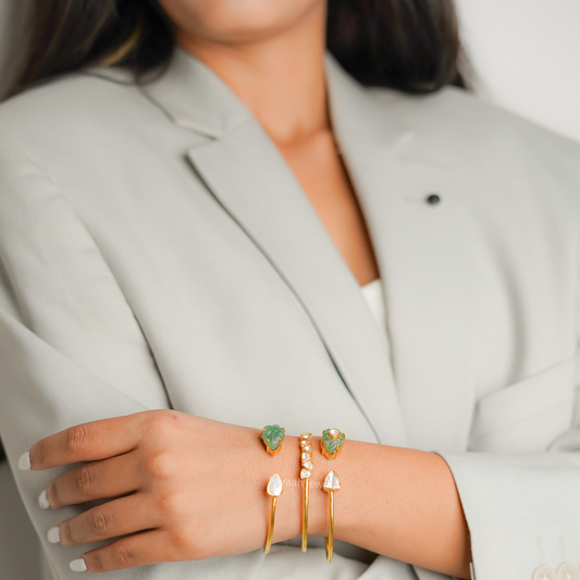 Polki and carved stone Bracelet