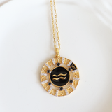 Aquarius Zodiac pendant