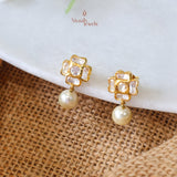 Phool Earring with pearl Drop